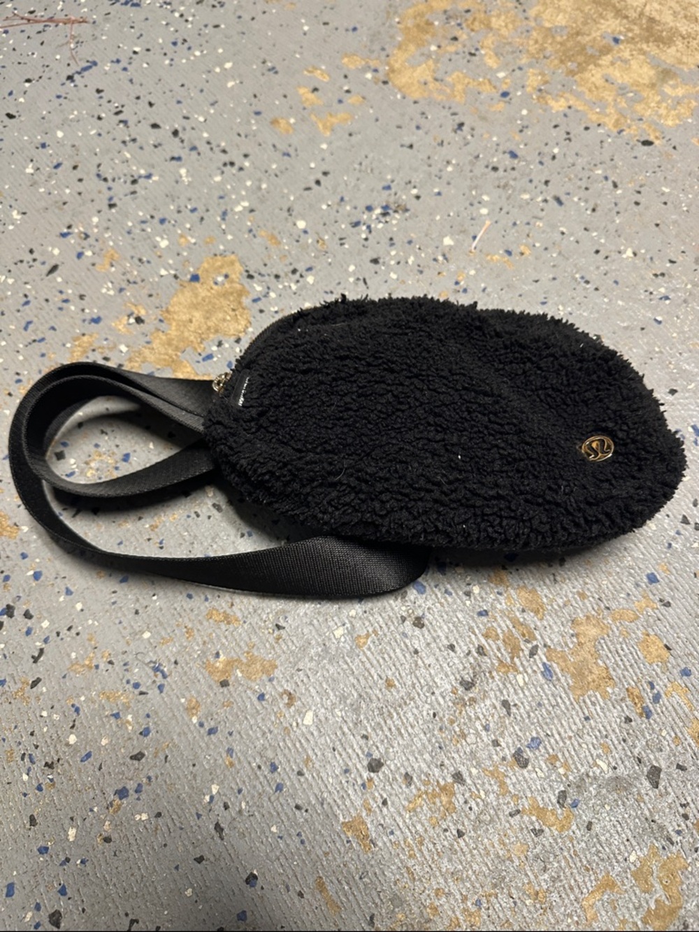 lululemon athletica Black Sherpa Oval Crossbody Bag